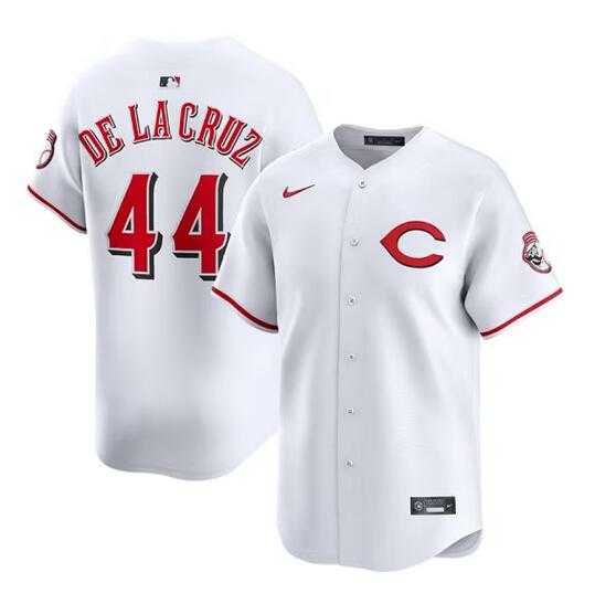 Men%27s Cincinnati Reds #44 Elly De La Cruz White 2025 Home Limited Stitched Jersey Dzhi->cleveland guardians->MLB Jersey